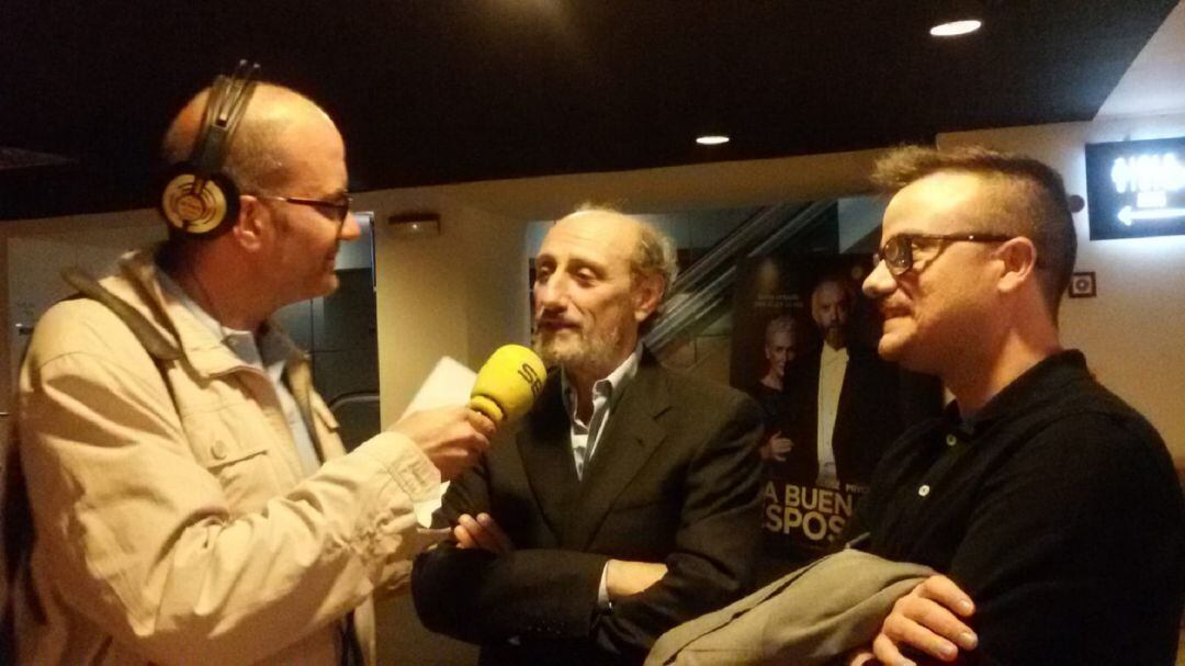 Con Juanjo Hernández, el actor José Luis Gil, y el director Ignacio Estaregui