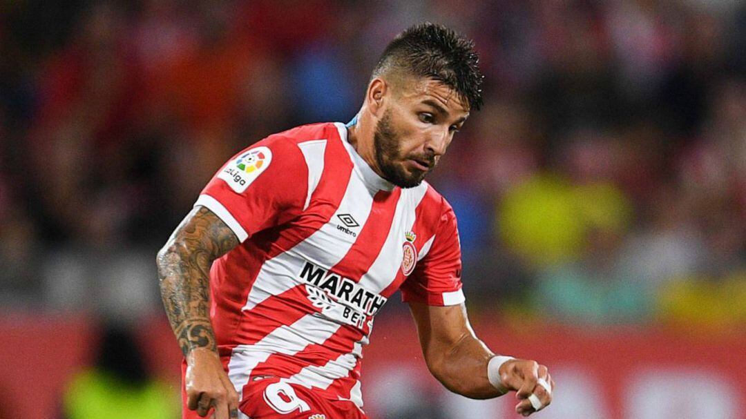 Portu en una acción con el Girona la temporada pasada