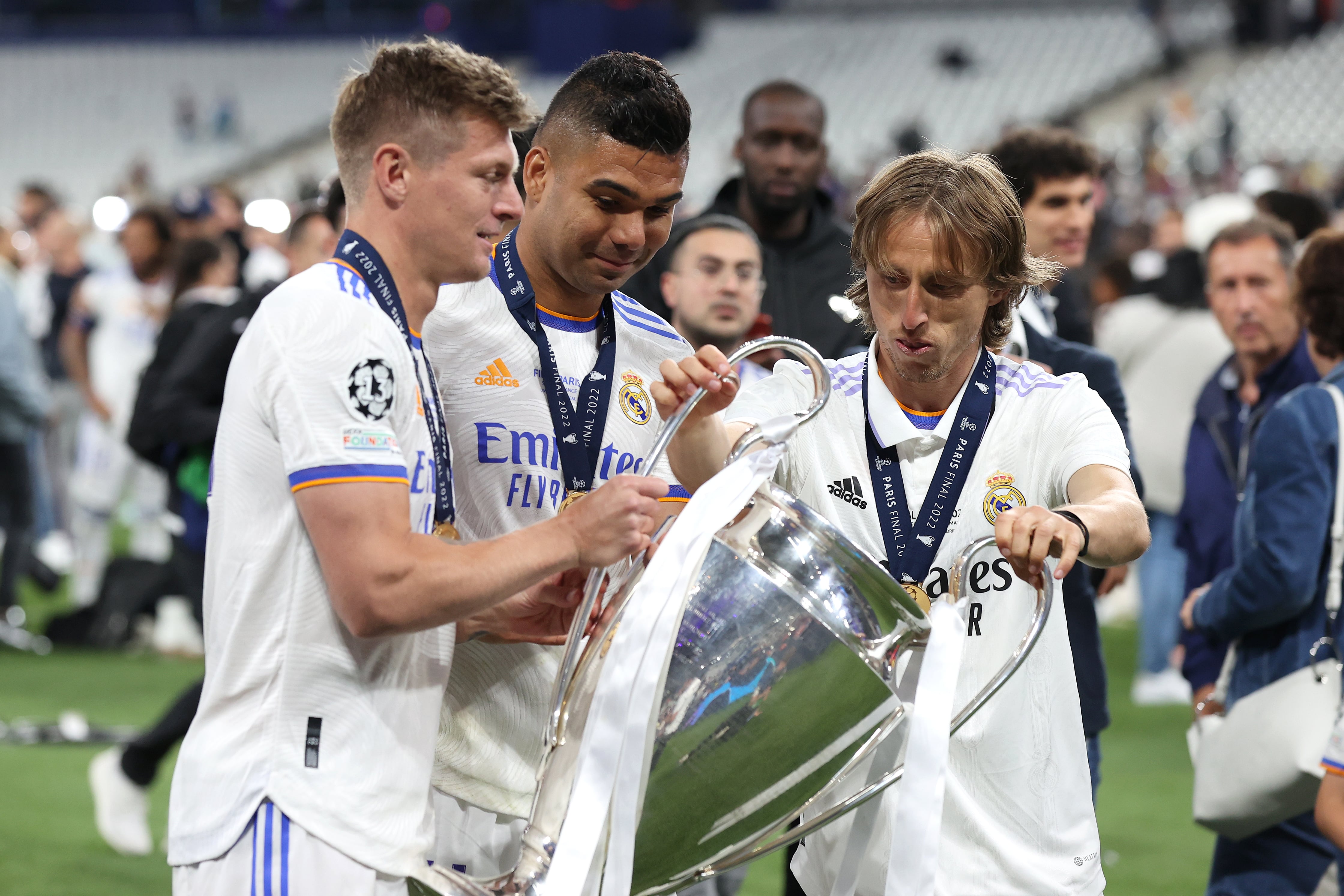 Kroos, Casemiro y Modric