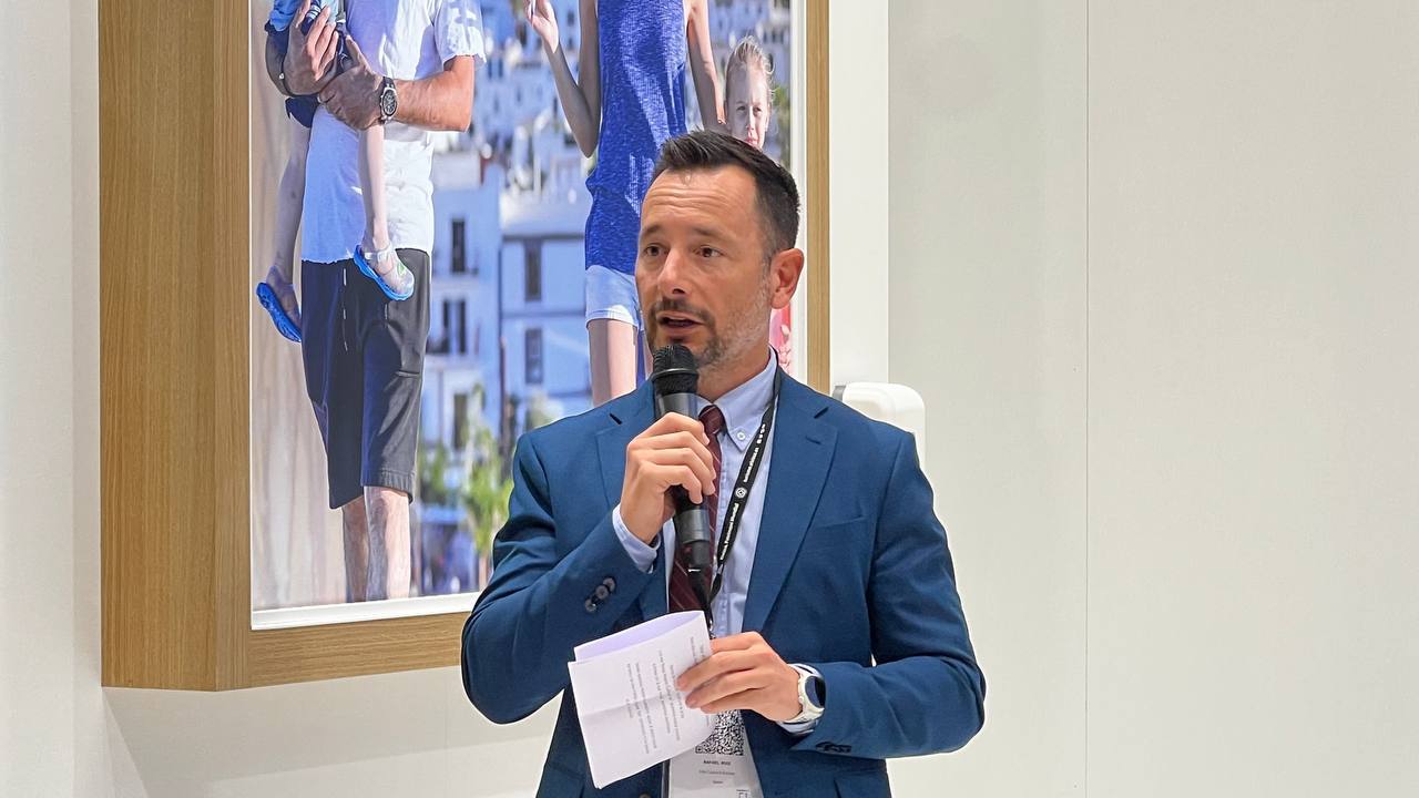 El alcalde de Ibiza durante una presentación en la World Travel Market