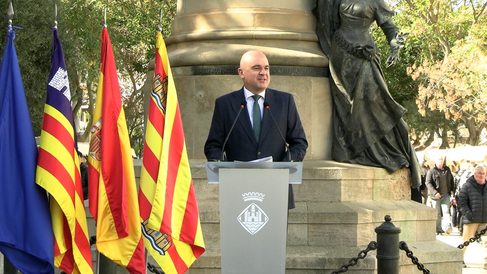 Vicent Marí durante el discurso en este 1 de marzo (Consell Ibiza)