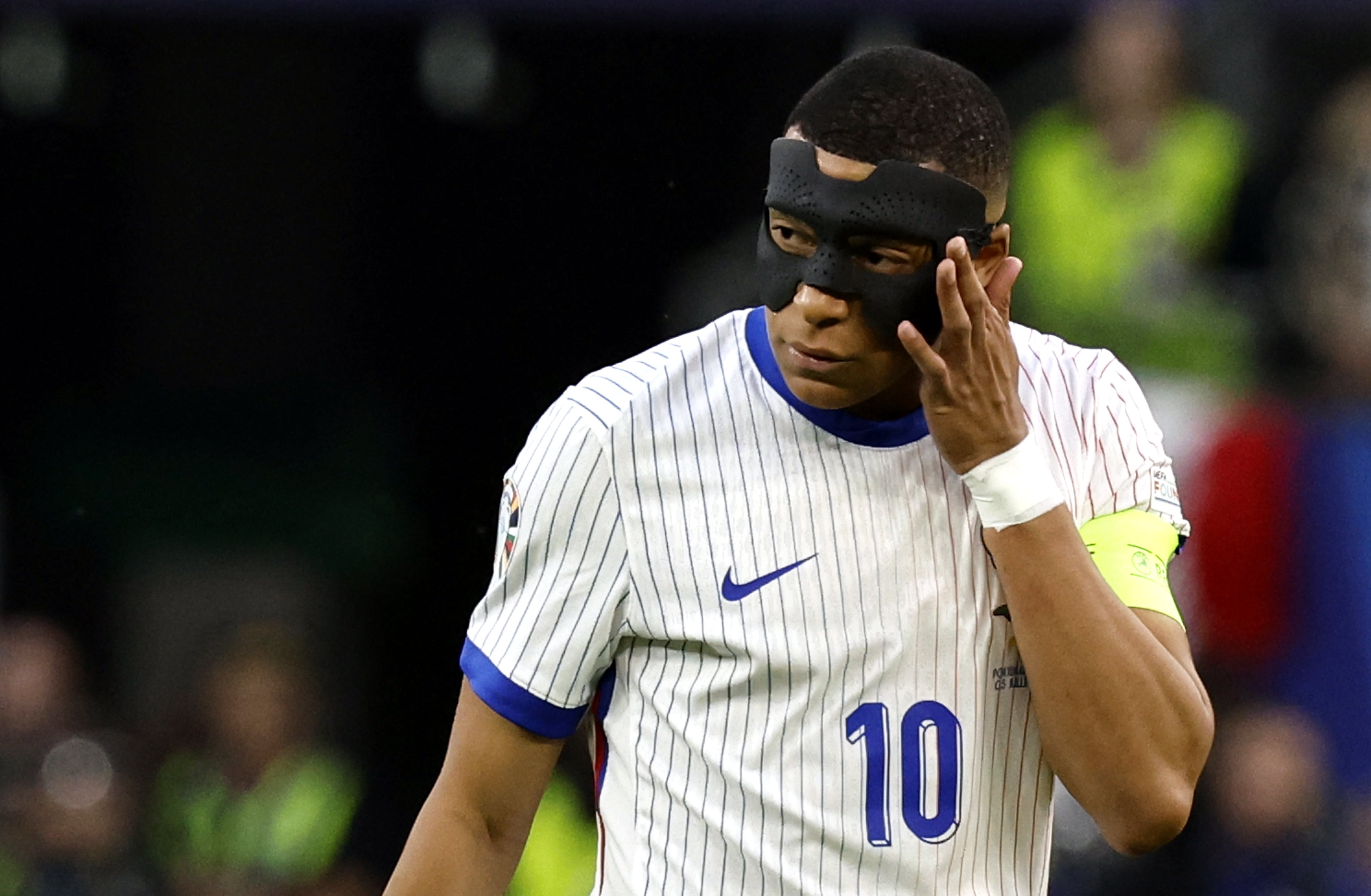 Kylian Mbappé, durante el partido entre Francia y Portugal.