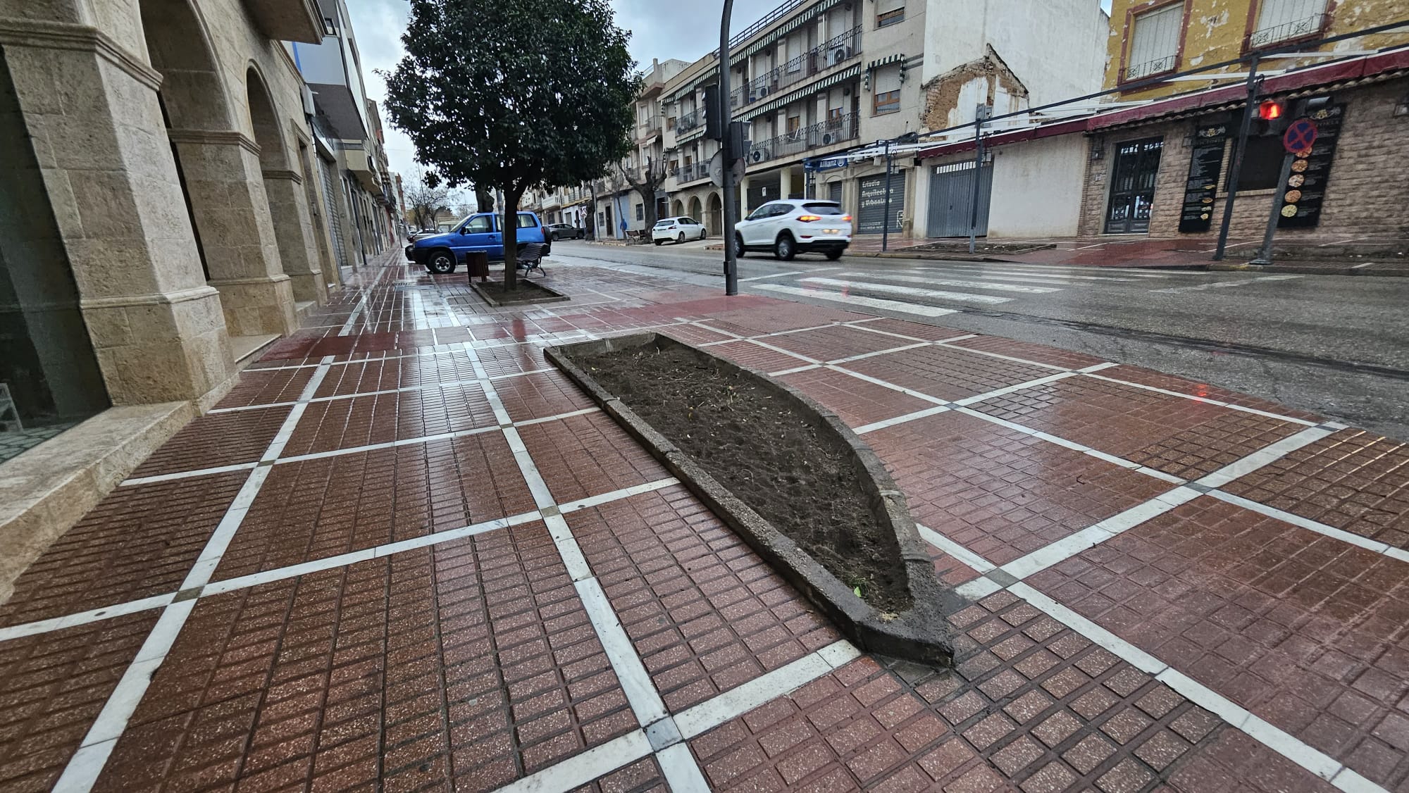 Jardinillo en el que se está actuando en estos días