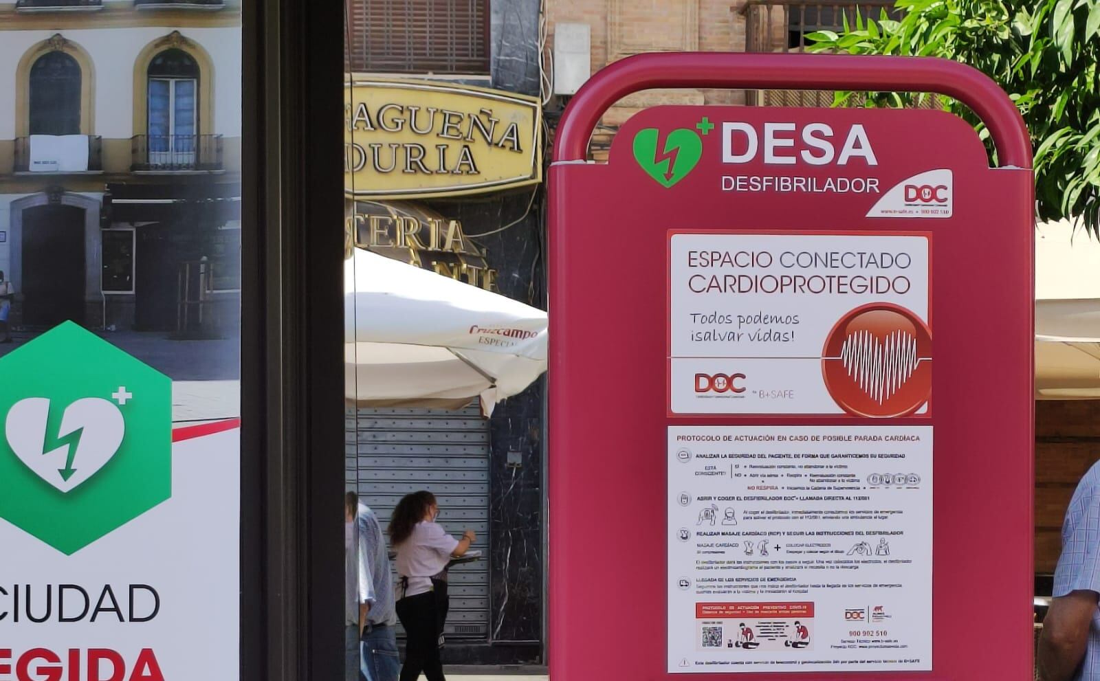 Desfibrilador en el centro de Córdoba