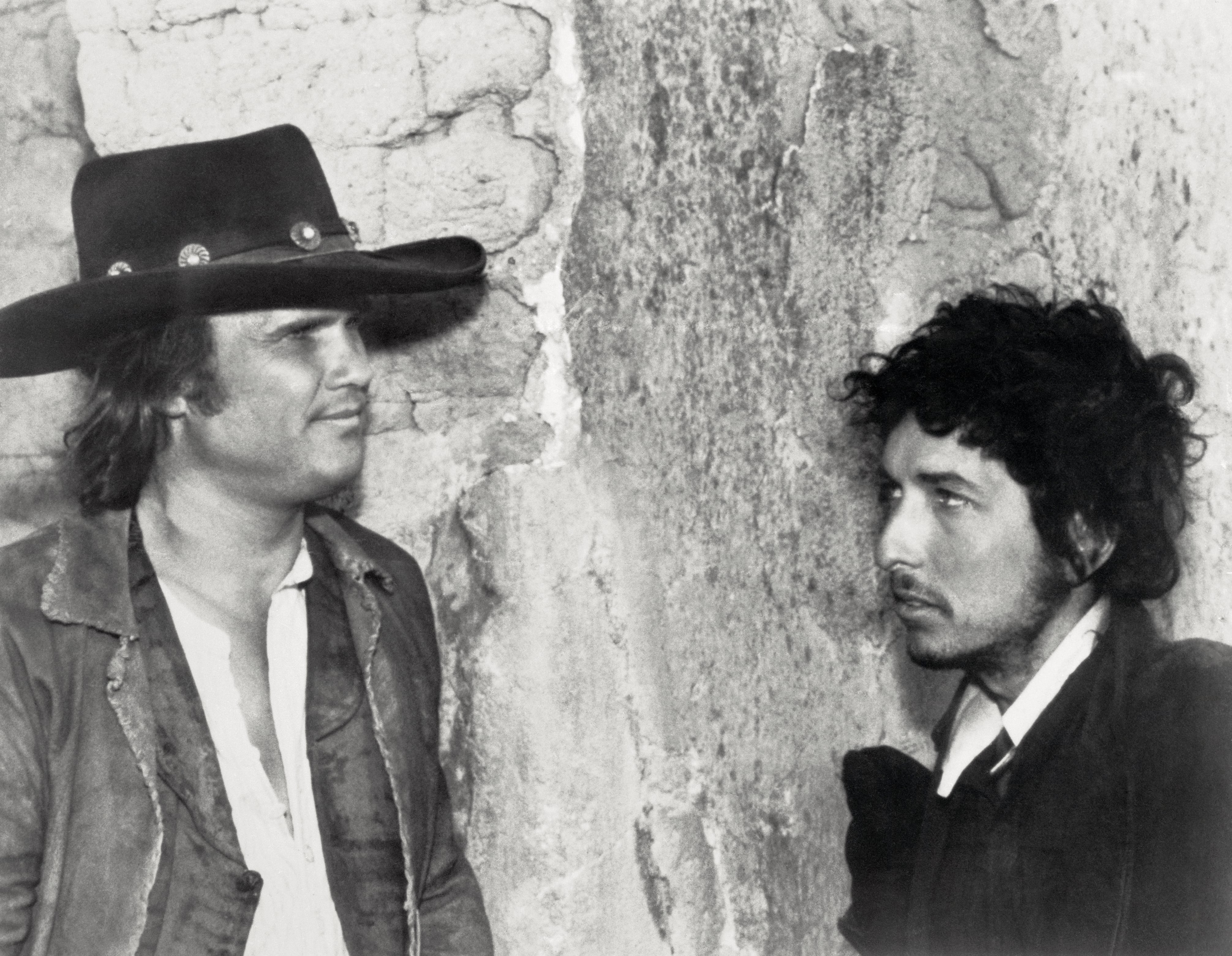 Kris Kristofferson junto a Bob Dylan en el rodaje de Pat Garrett and Billy the Kid dirigida por Sam Peckinpah