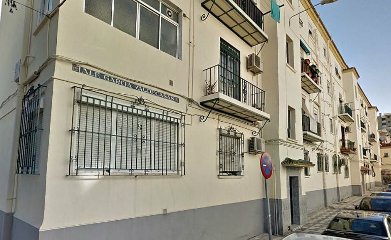 Calle Alférez García Valdecasas, en la barriada Haza Cuevas de Málaga