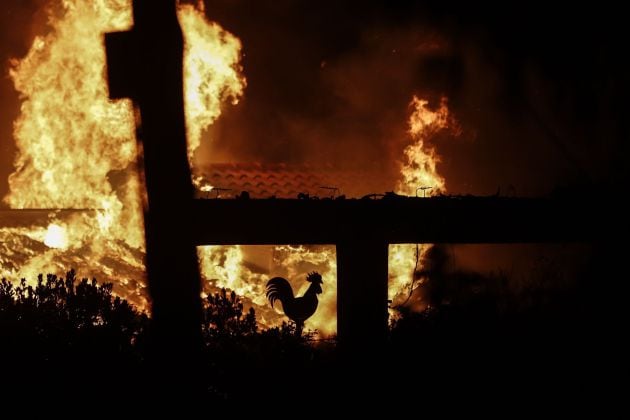 FOTOGALERIA | Imagen del incendio que ha arrasado Mati, un suburbio al noreste de Atenas (Grecia).