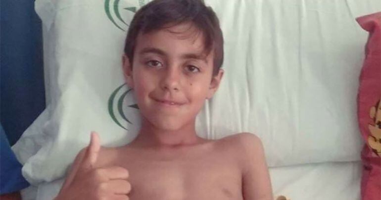 Imagen del pequeño Aitor difundida a través de las redes sociales