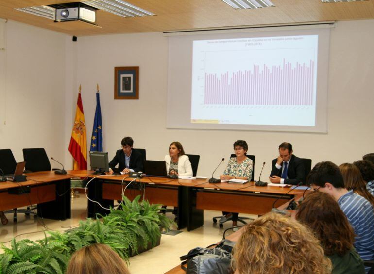 Rueda de prensa presentación avance del otoño de la Agencia Estatal de Meteorología (Aemet) en Madrid. 