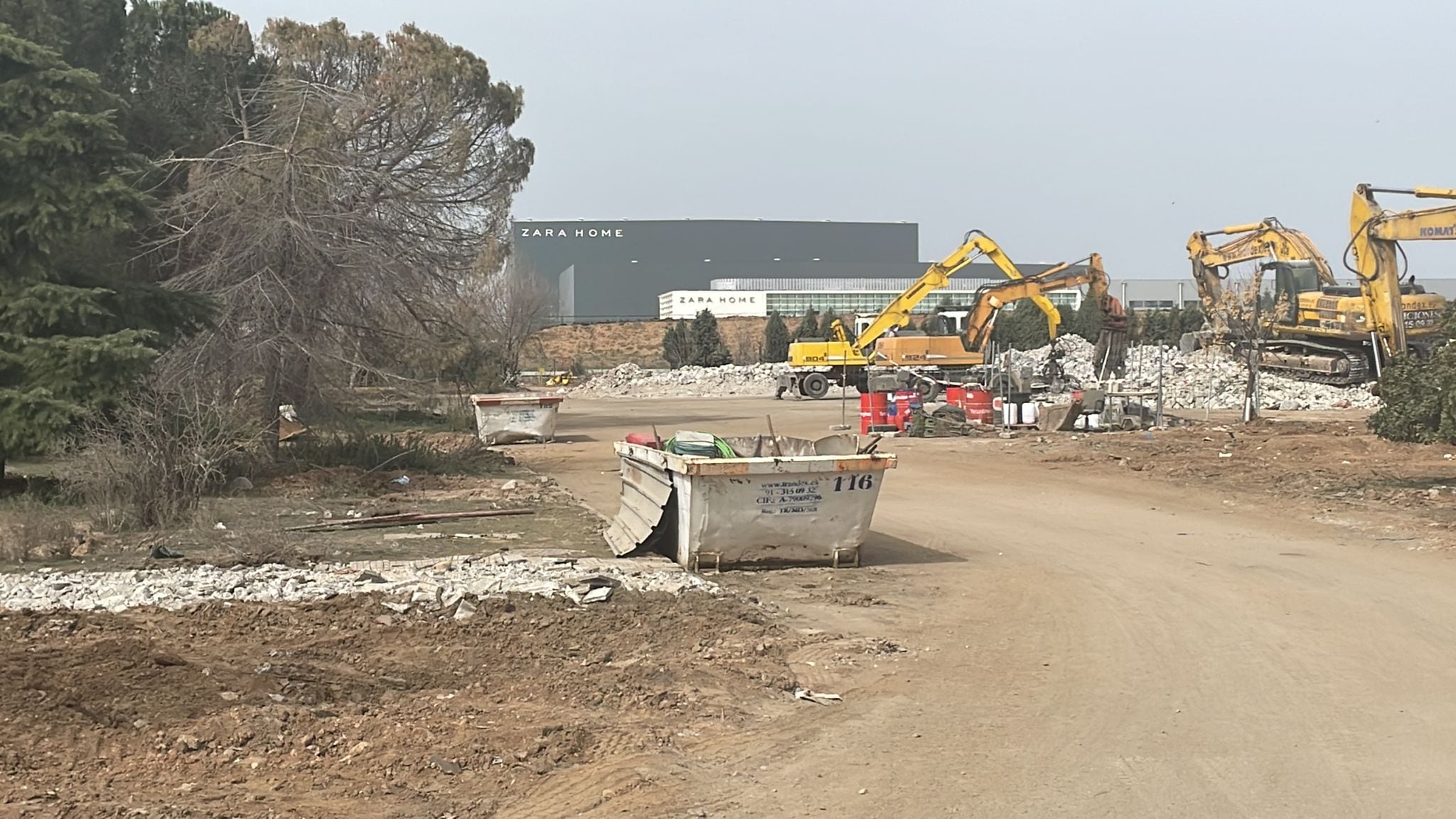 Obras demolición Heliocolor donde ha ocurrido el incidente