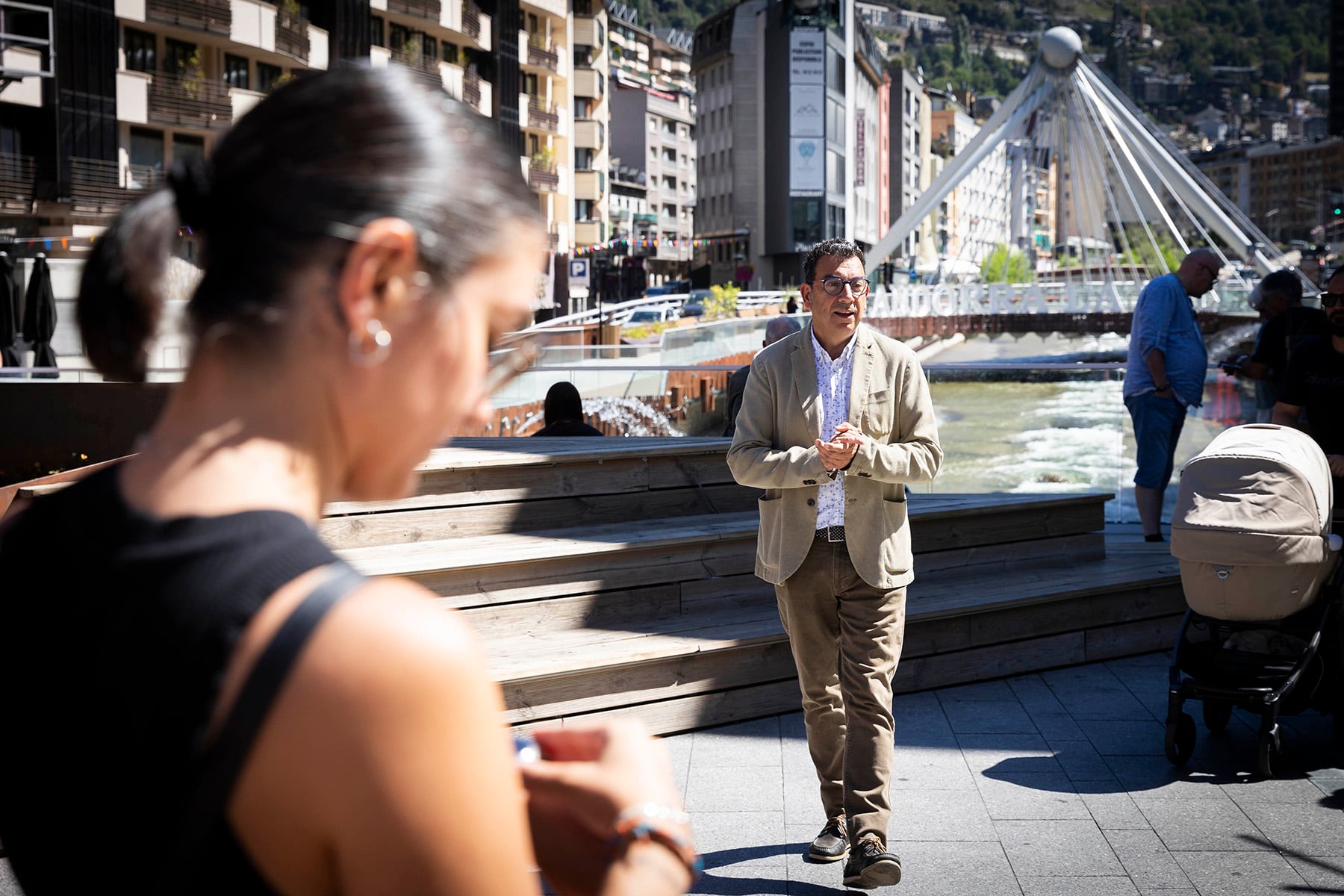El cònsol menor d'Andorra la Vella, Miquel Canturri, durant la presentació del concurs musical