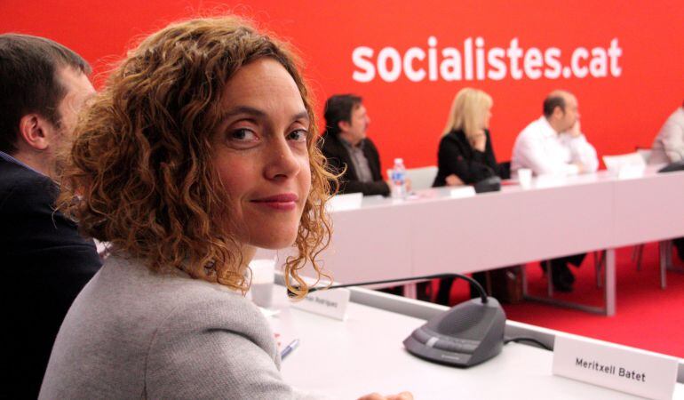 Meritxell Batet, a l&#039;Executiva del PSC on ha comunicat que accepta presentar-se a les primàries per al 26-J. (Horitzontal)