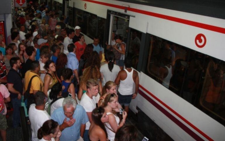 Un tren de rodalies.