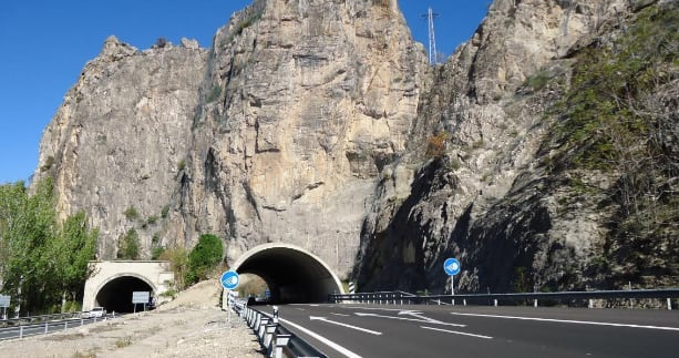 Túneles de Santa Lucía en la A-44 en la provincia de Jaén.