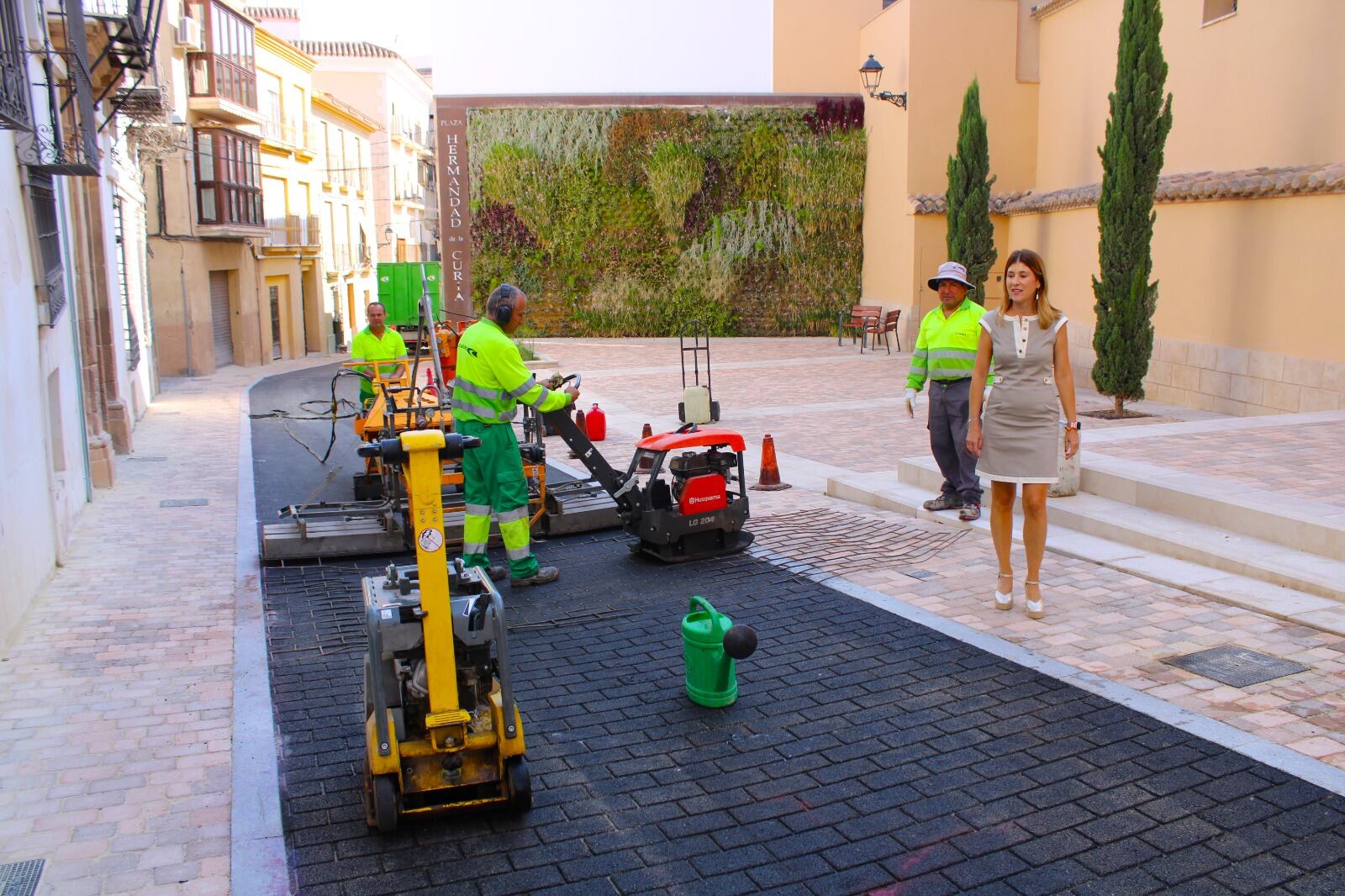 Obras de remodelación de la calle Santiago