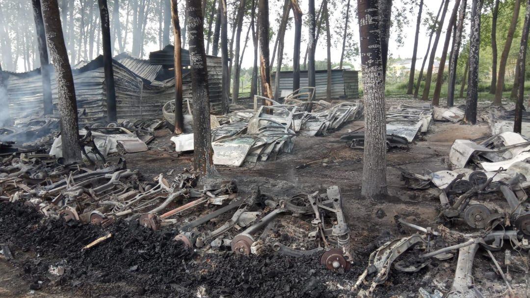 La nave ha quedado destruida por el incendio