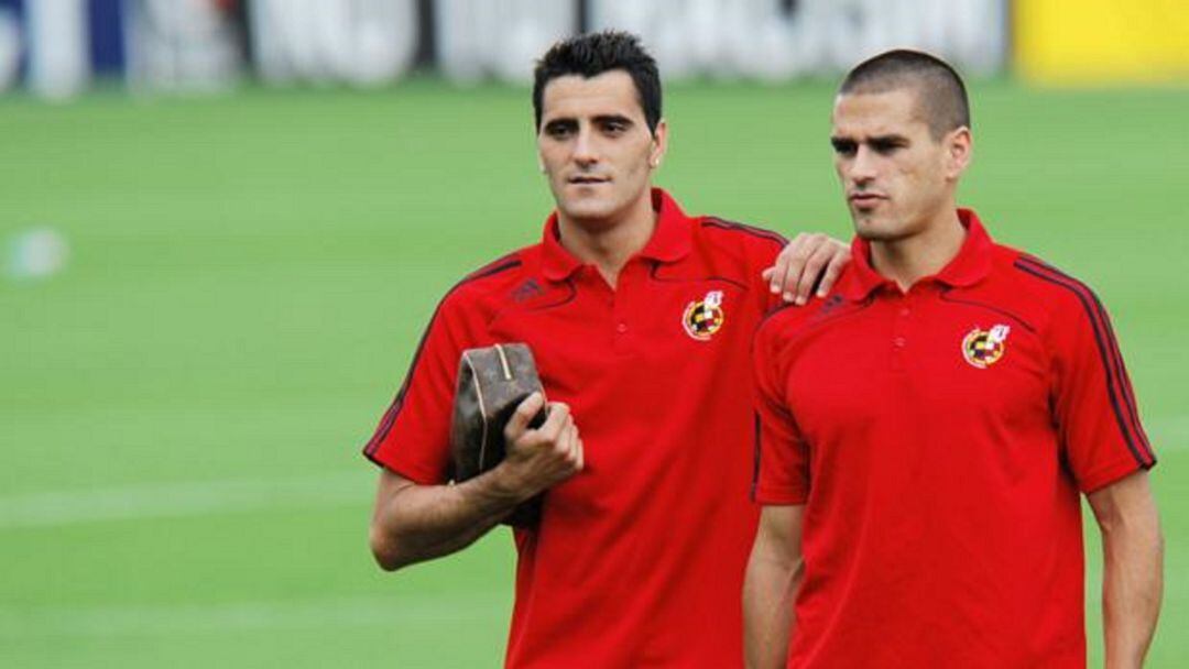 Juanito y Dani Güiza con la selección