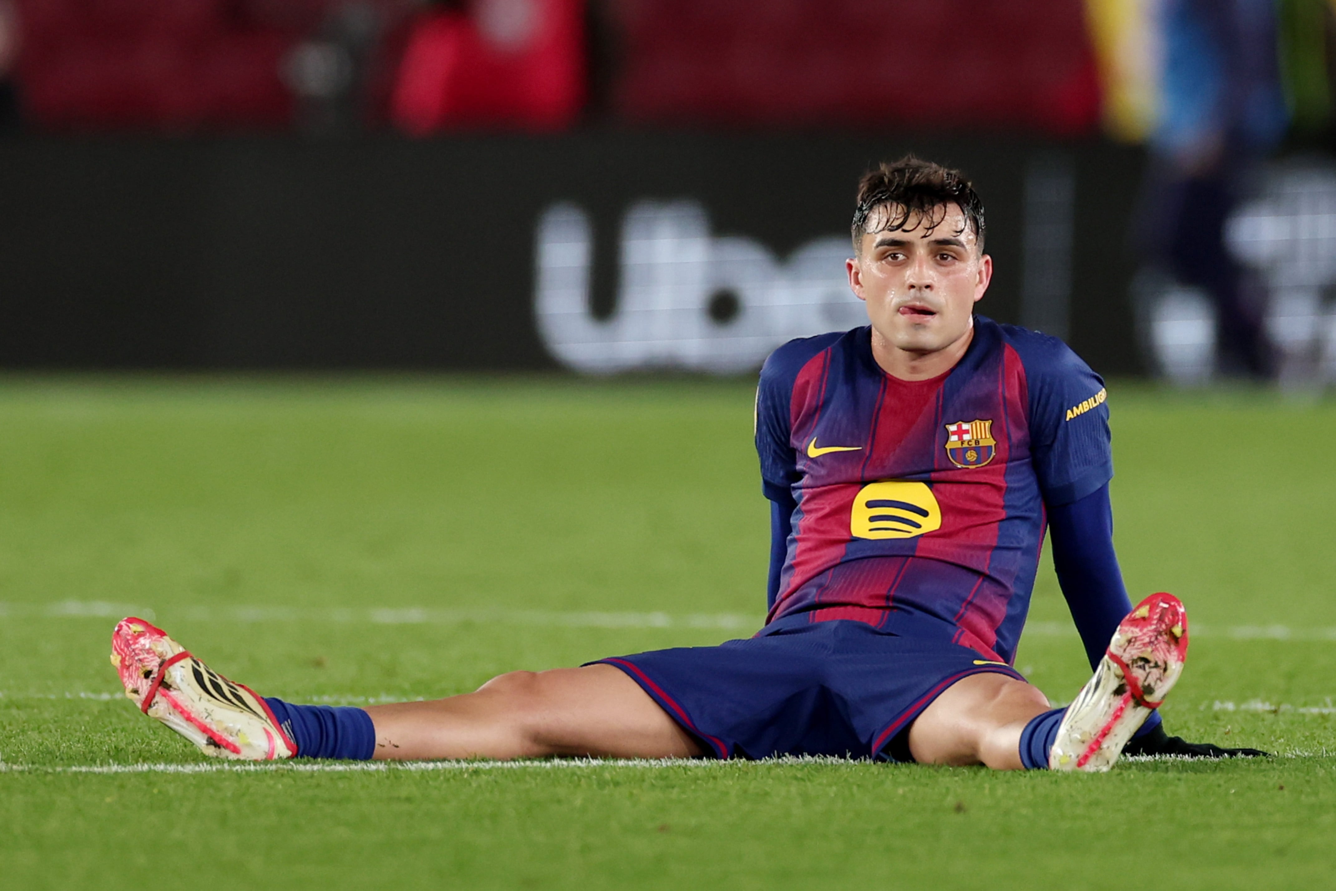 Pedri González, al finalizar el partido entre FC Barcelona y Atlético de Madrid de la Copa del Rey