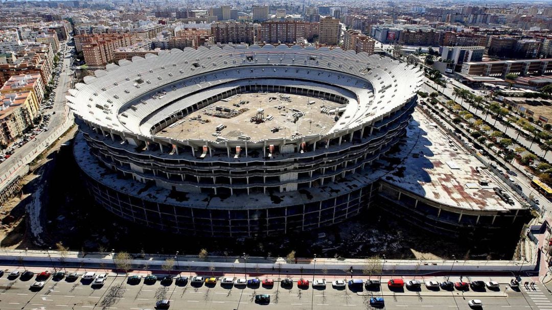 Vista panorámica del Nuevo Mestalla. 