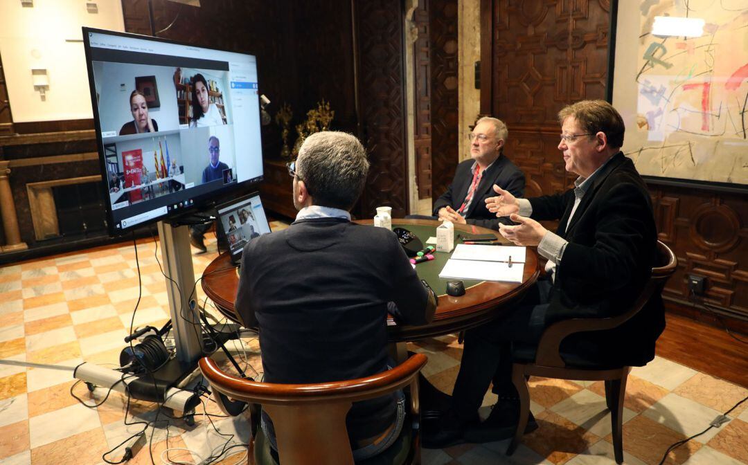 El president Puig ha mantenido la reunión con el sector hotelero por videoconferencia