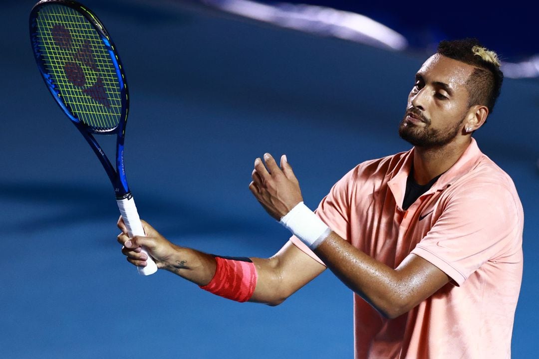 Nick Kyrigios durante un partido frente al francés Ugo Humbert. 