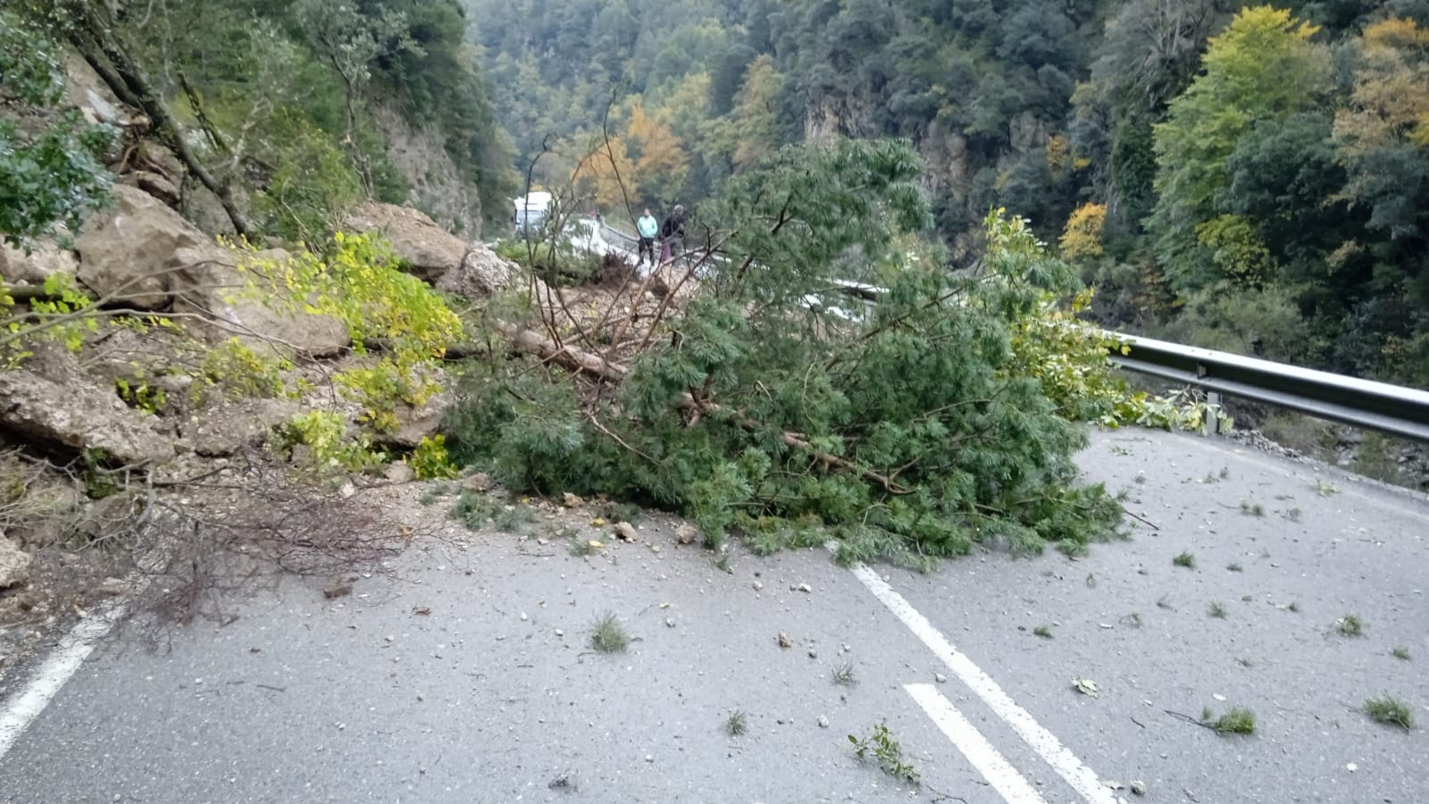 La carretera ya está limpia tras el desprendimiento de esta semana. Foto: Mauricio Robledo