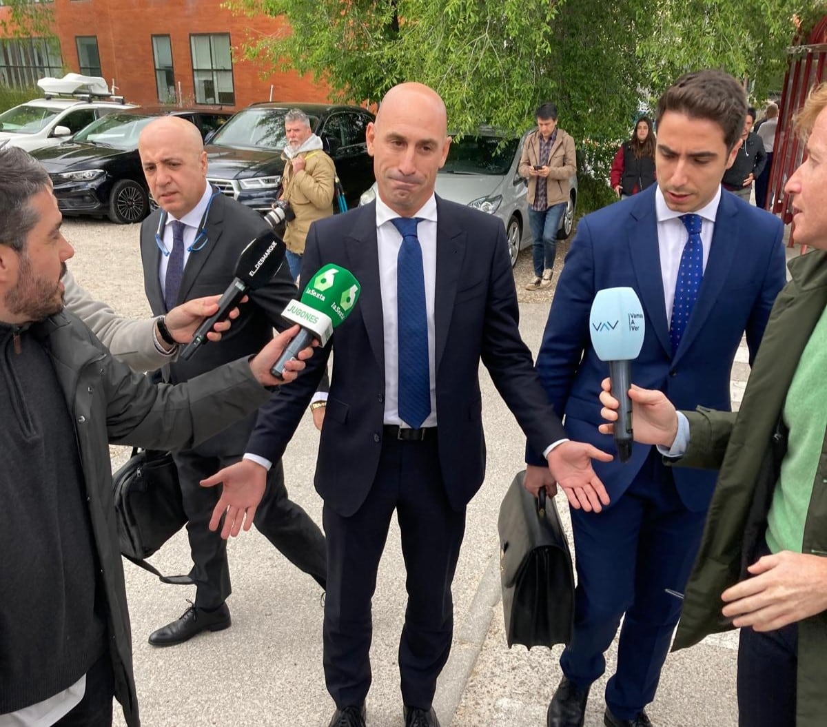 Luis Rubiales en los juzgados de Majadahonda