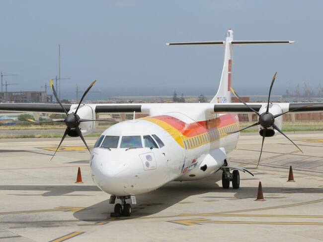 Avión de Air Nostrum que presta el servicio desde Melilla.