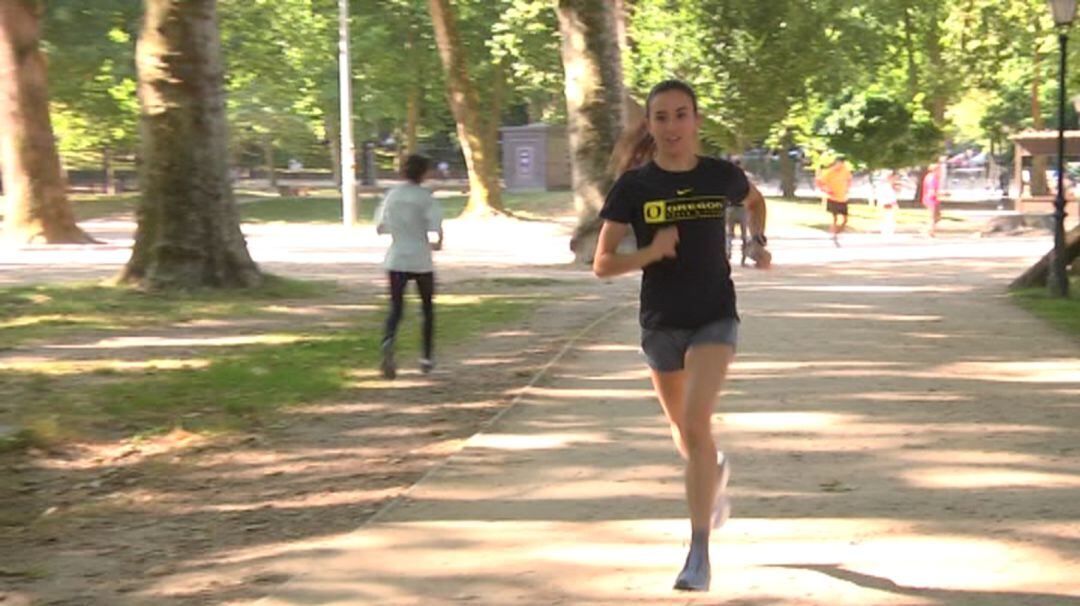 Carmela Cardama entrena estos días en Castrelos