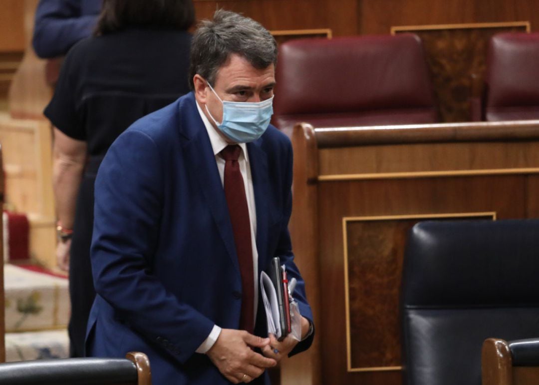 El diputado del PNV Aitor Esteban, con mascarilla