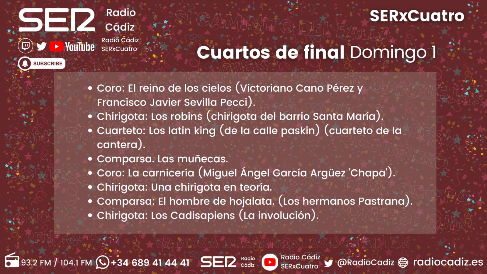 Tercer día de los Cuartos de Final del COAC 2026.