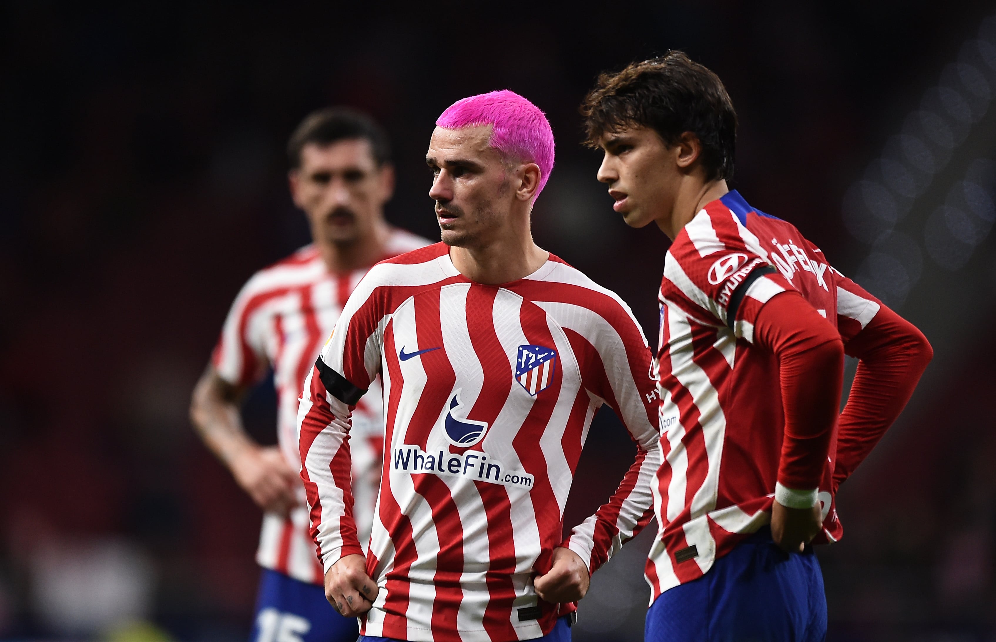 Antoine Griezmann y Joao Felix durante un partido del Atlético de Madrid en 2022