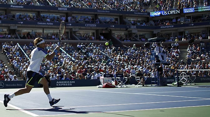 Ferrer, durante el partido ante Gasquet en el US Open