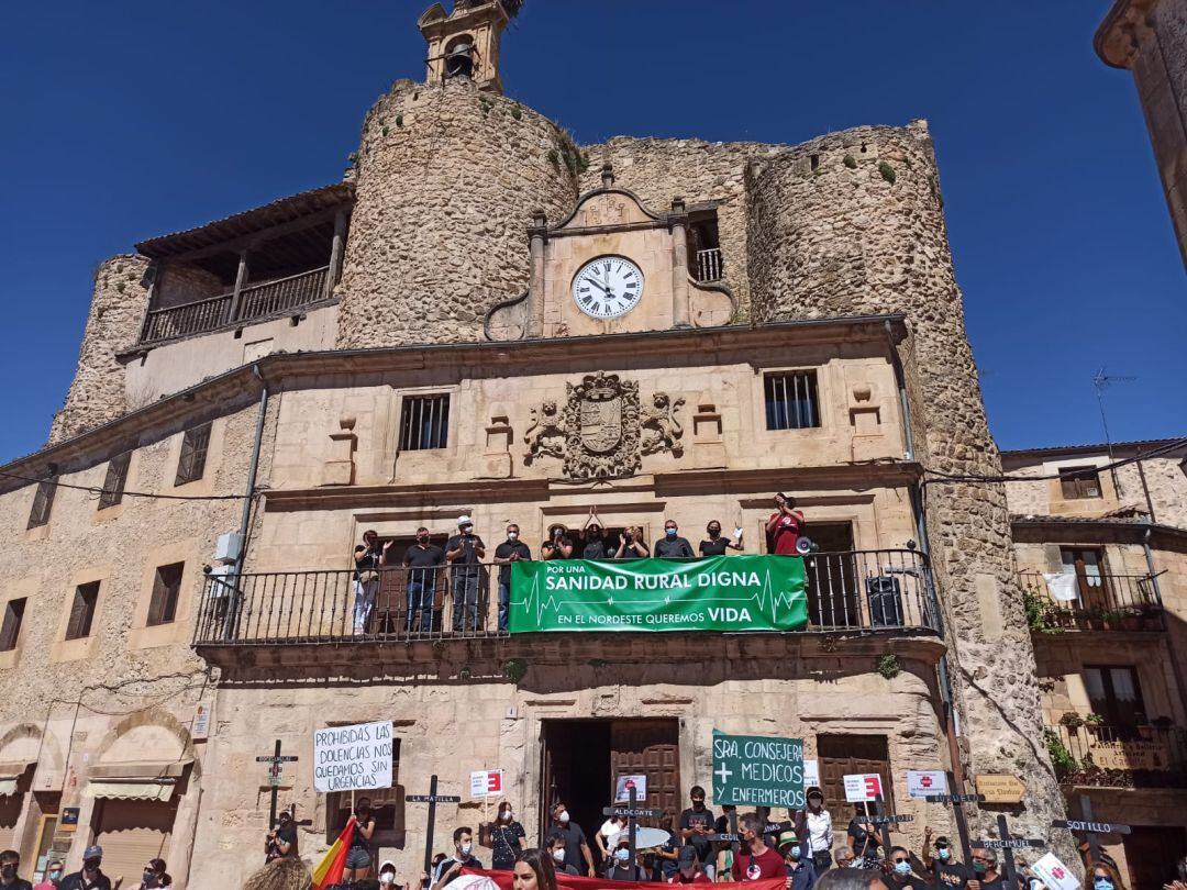 Lectura del manifiesto en Sepúlveda