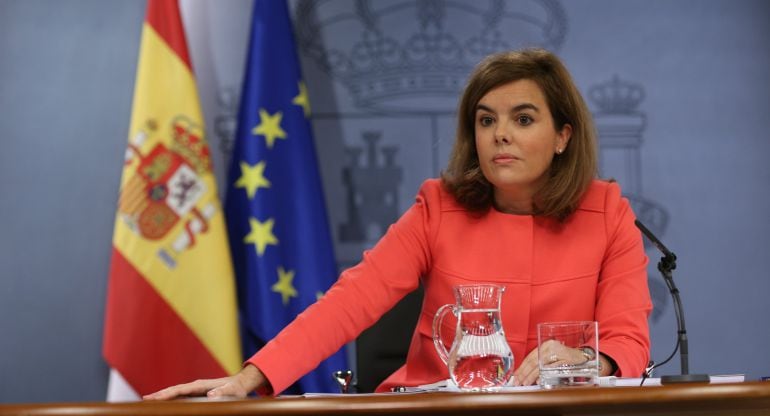 DVD 697 (31-10-14) Rueda de prensa posterior al Consejo de Ministros, con la intervenci—n de Soraya S‡enz de Santamar’a, vicepresidenta, ministra de la Presidencia y portavoz del Gobierno. ( Saenz de Santamaria). Foto: Uly Mart’n.