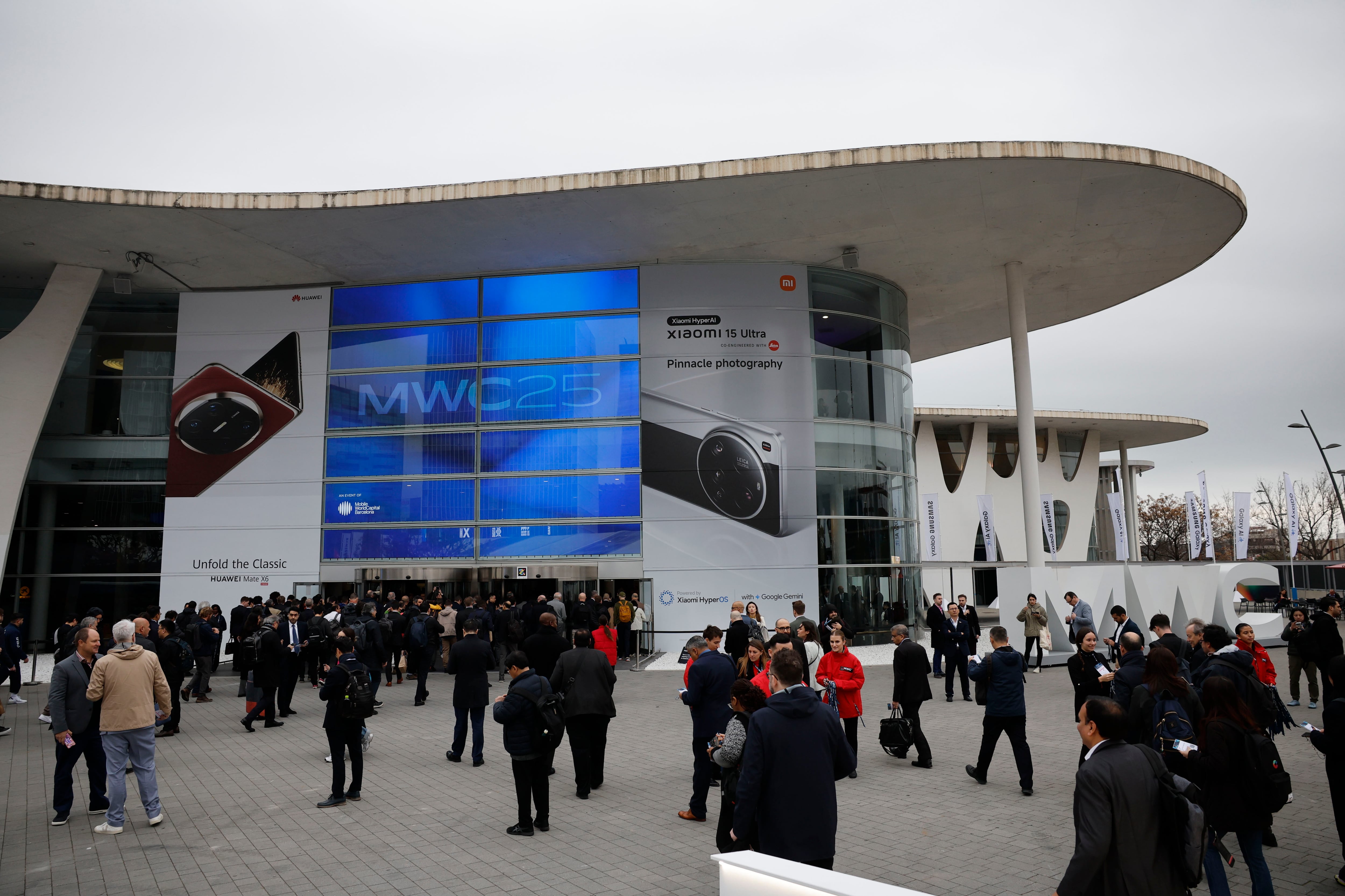 Los aledaños del Mobile World Congress en Fira de Barcelona
