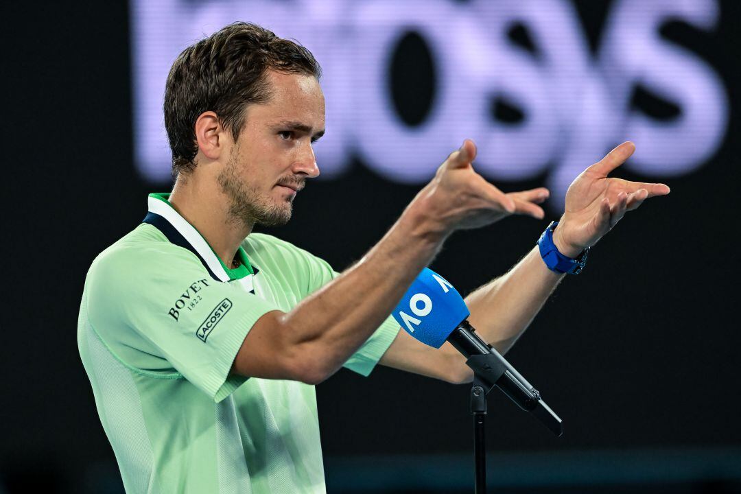 Daniil Medvedev, tras ganar el partido al australiano Nick Kyrgios