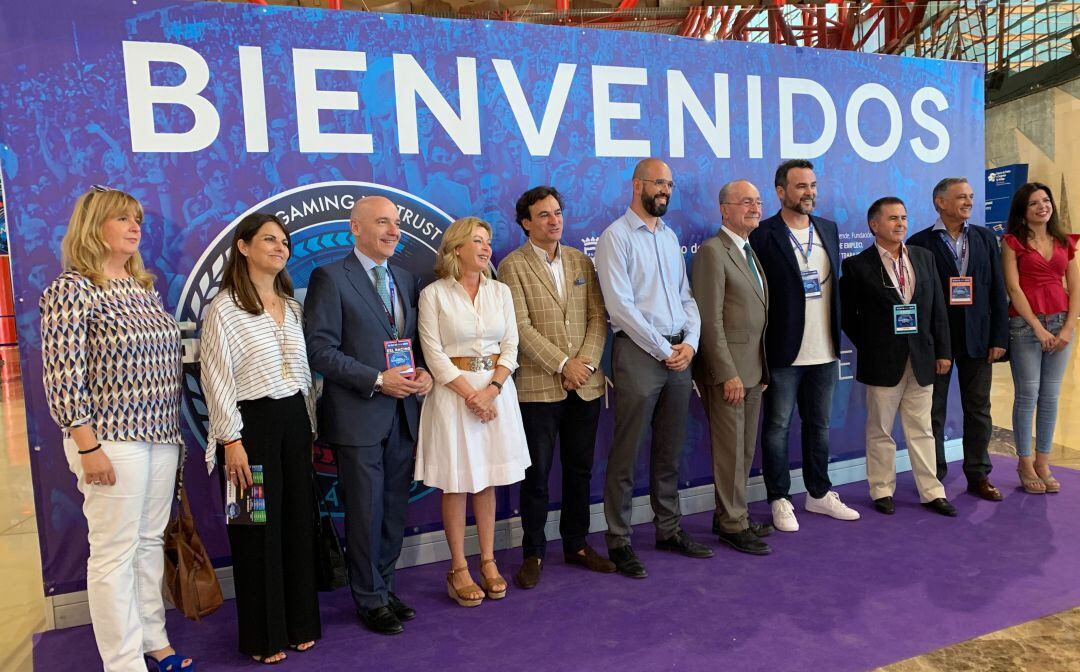 El alcalde, Francisco de la Torre, durante la inauguración de la séptima edición de Gamepolis