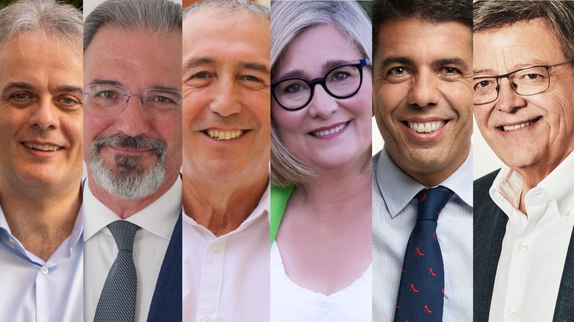 Candidatos y candidata a la presidencia de la Generalitat