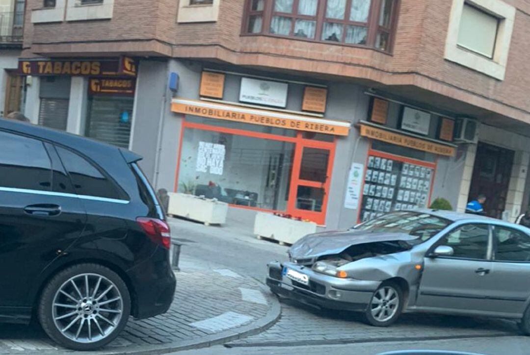 Estado en el que ha quedado uno de los vehículos accidentados