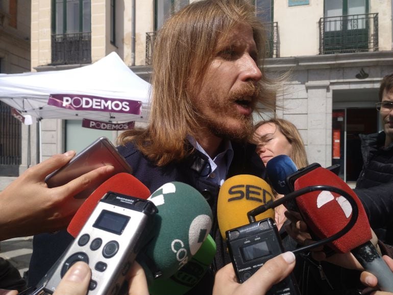 Pablo Fernández, secretario general de Podemos, en Ávila