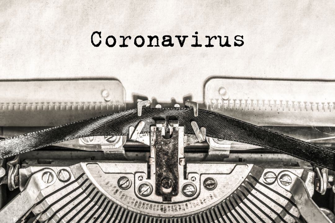 Máquina de escribir coronavirus