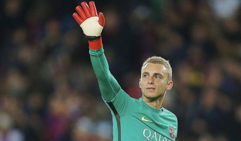 Jasper Cillessen, durante el último encuentro del Barcelona en Copa del Rey