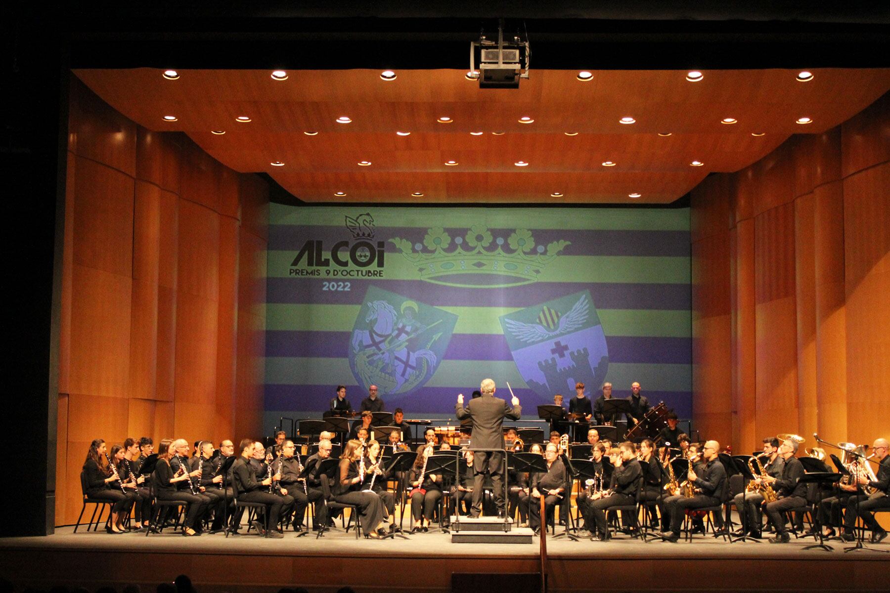 La Societat Unió Musical d&#039;Alcoi, en l&#039;actuació que va tancar l&#039;acte