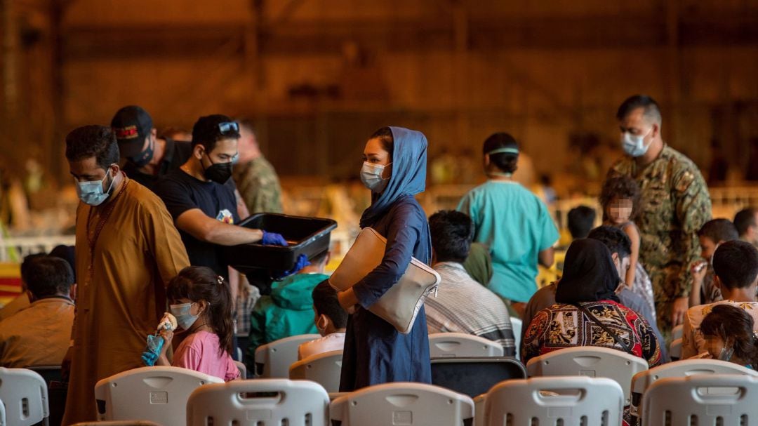 Refugiados afganos en la Base de Rota