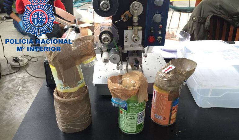 Drogas intervenidas en el laboratorio desmantelado en Altea