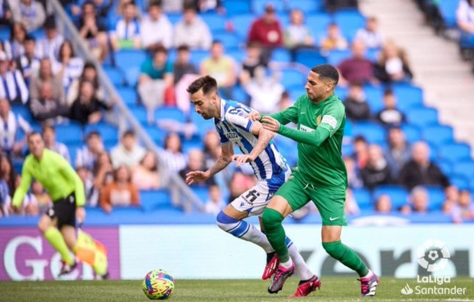 Un momento del Real Sociedad-Elche disputado en el Reale Arena