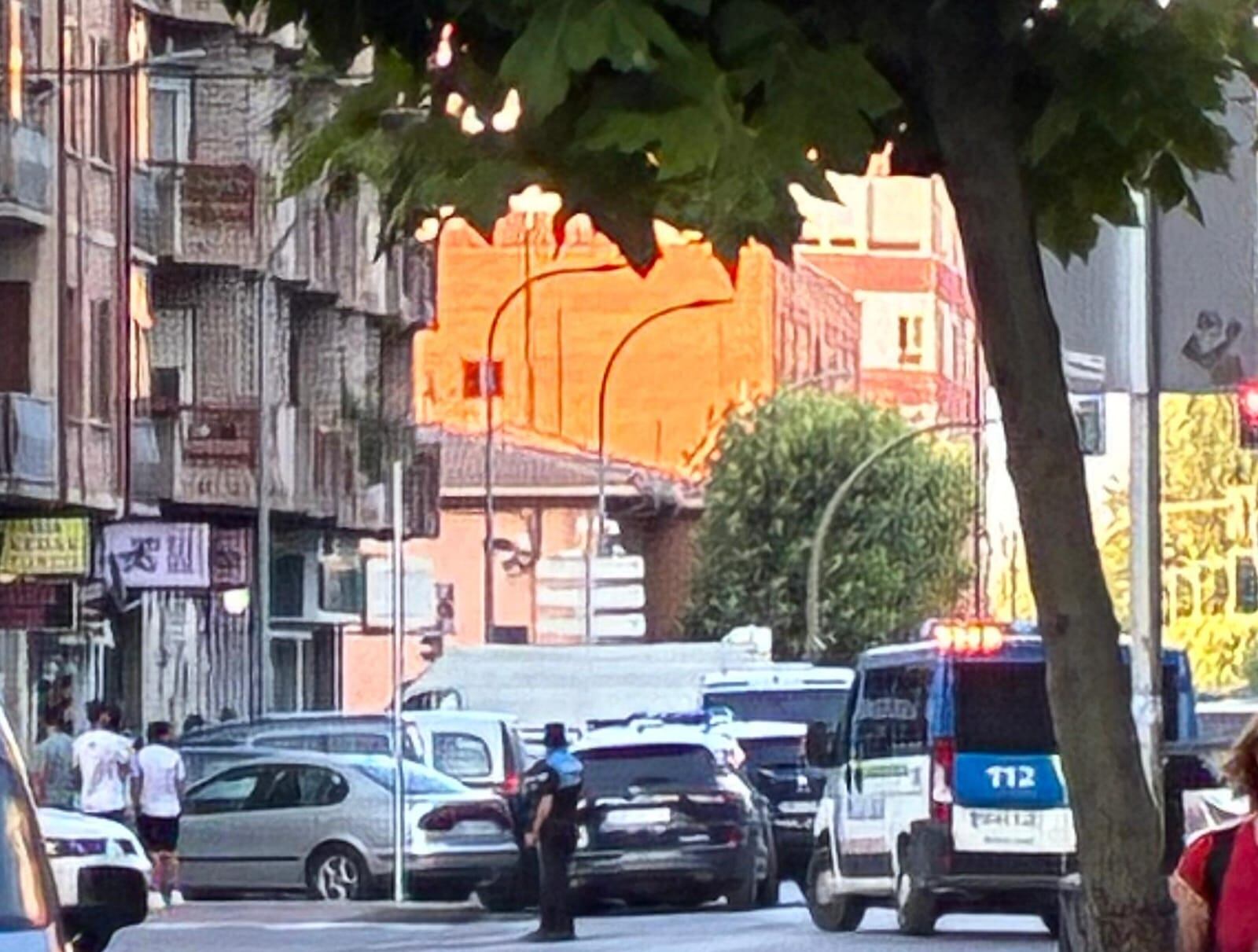 Control policial en el punto caliente de los conflictos en Aranda