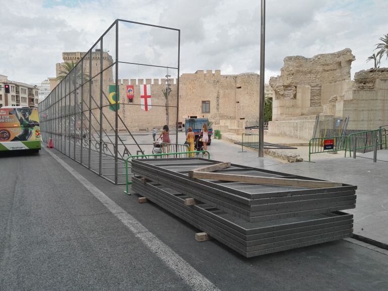 Preparativos para las mascletás