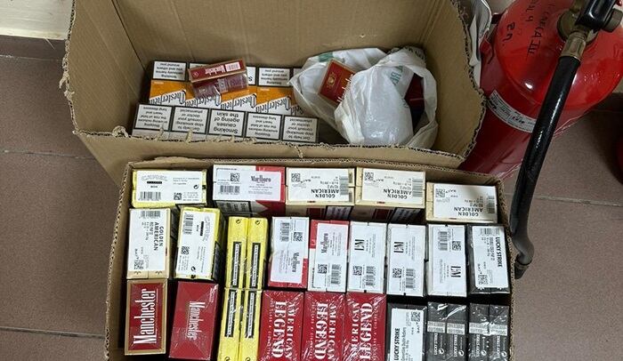 Cajetillas incautadas por la Policía